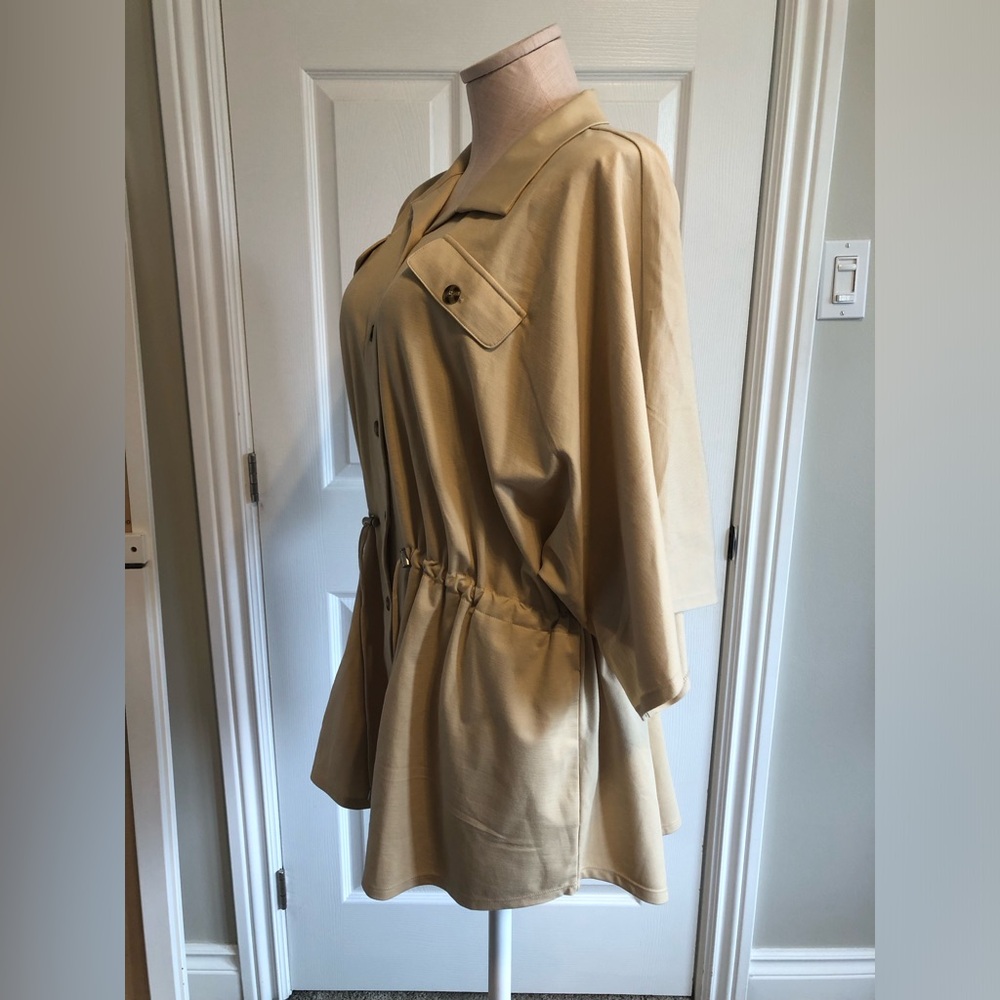 MarlaWynne Button Front Drawstring Shirt Jacket - Picture 6 of 8